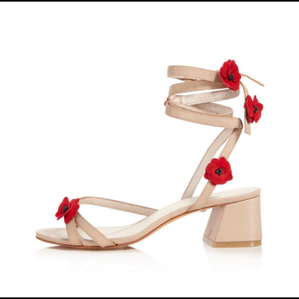 RAYE Cassia Flower Embellish Ankle Wrap Sandal